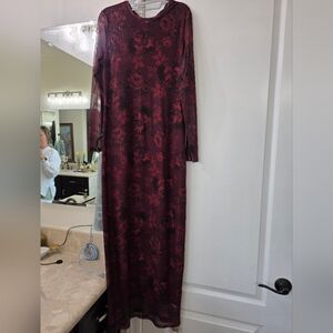 Cupshe Women's Size L Shear Mesh Maxi Dress